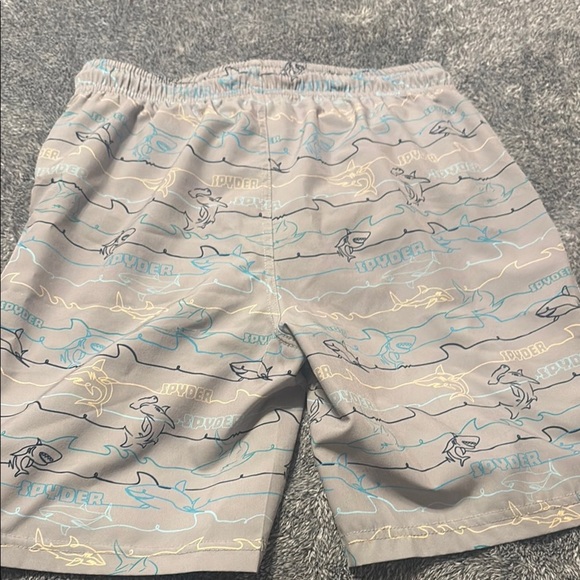 Spyder Gray Shark Pattern Swim Shorts - Picture 2 of 3